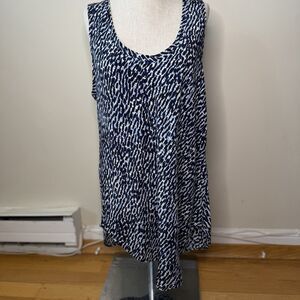 Burberry Brit Sleeveless Silk Blouse Abstract Animal Print XL EUC Quiet Luxury
